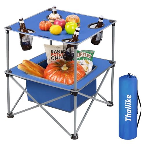 Portable Folding Camping Table with 4 Cup Holders E324246