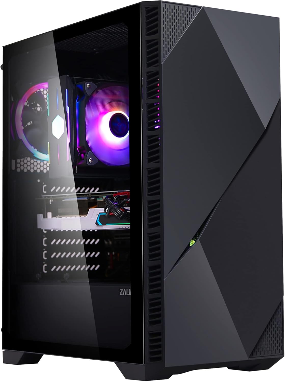 ATX Mid Tower Computer Case with Tempered Glass Side Panel N285914