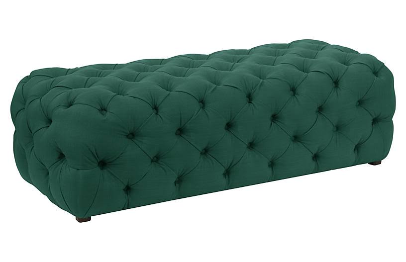 Blue Tufted Bench G73915