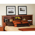 White Full/Queen Bookcase Headboard W554