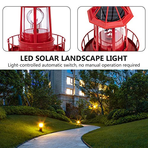 Solar Powered Rotating Lighthouse Outdoor Hanging Lamp Y6267