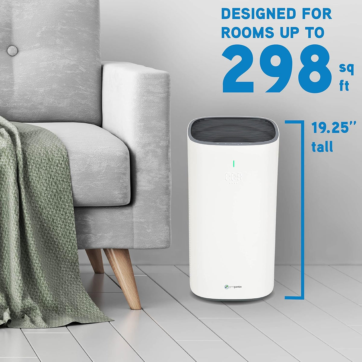 19" Air Purifier Tower with HEPA Filter & Air Quality Sensor J678
