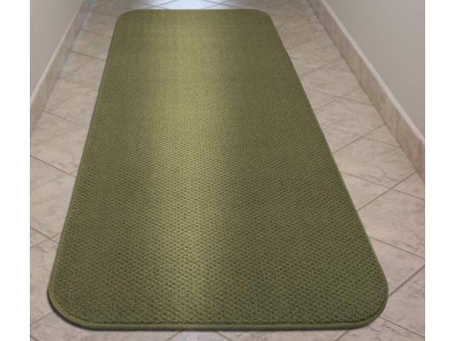 Skid-Resistant Carpet Runner, Olive Green, 18 ft. x 27 in. M25056