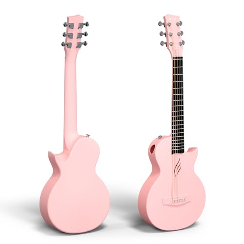 Carbon Fiber Acoustic Guitar 1/2 Size with Starter Bundle Kit (Black) X653540