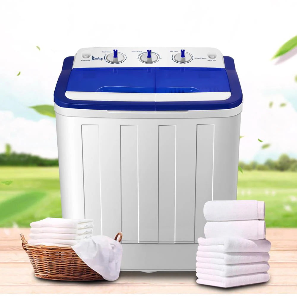 Portable Twin Tub 16.6lbs Washer & Dryer, White G795