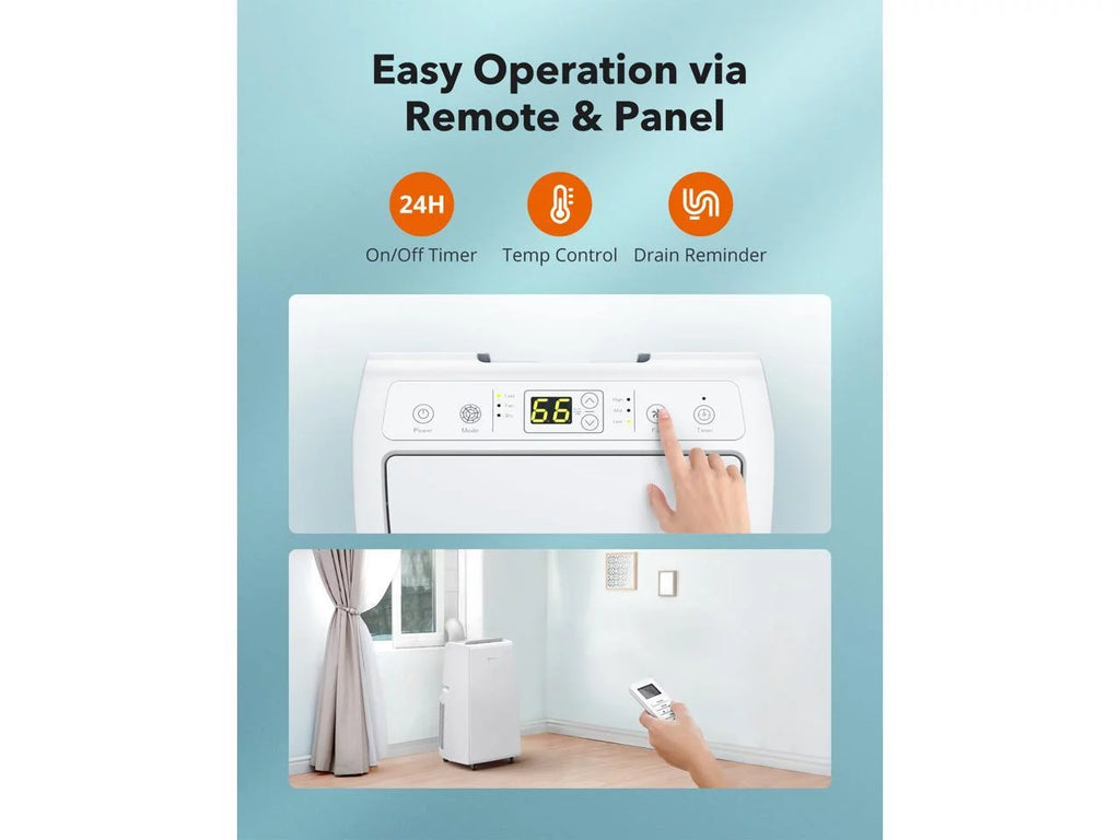 10,000 BTU 3-in-1 Portable Air Conditioner, Fan, and Dehumidifier W4595