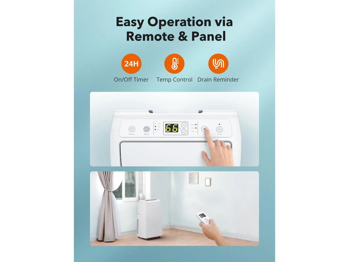 10,000 BTU 3-in-1 Portable Air Conditioner, Fan, and Dehumidifier W4595
