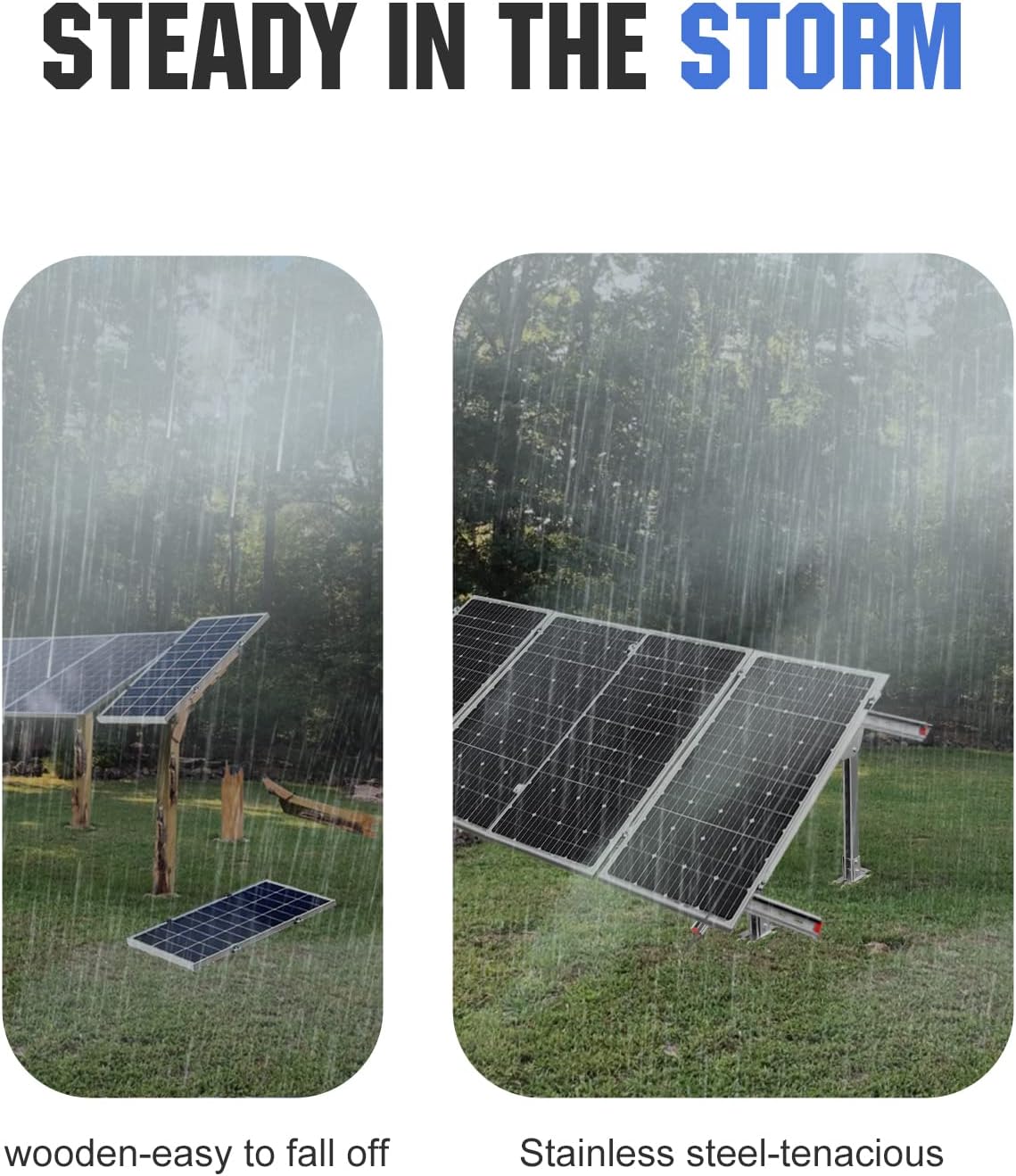 Adjustable Solar Panel Mounting Brackets Kit for 1-4pcs Solar Panels K201