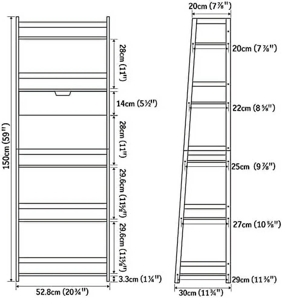 White Bookshelf with Drawers C15942