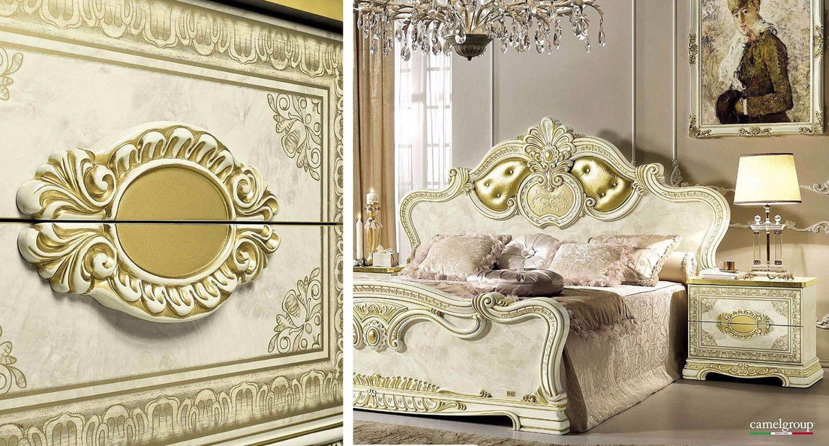 Gold Ivory King Bedroom Set V15268