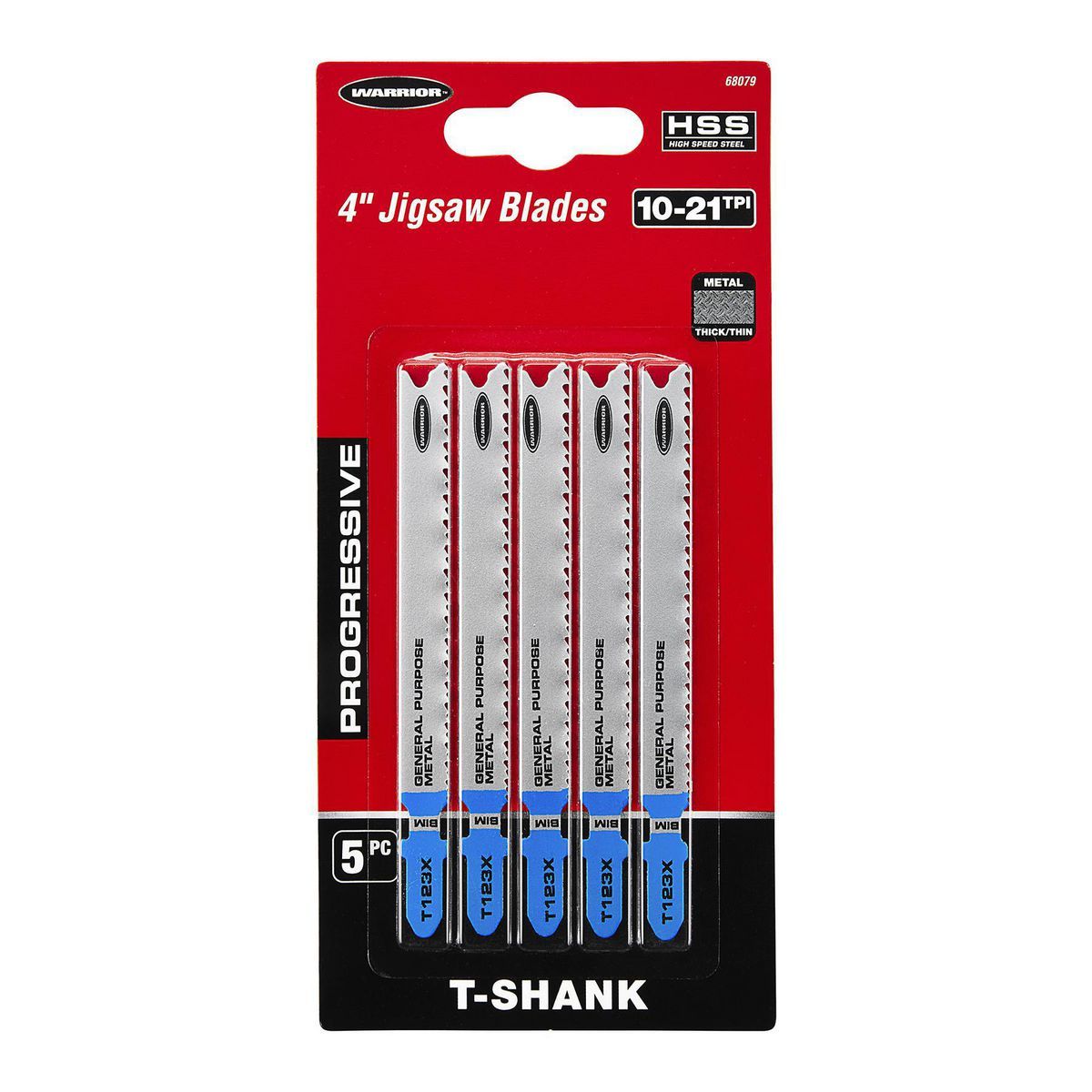 10 TPI T-shank High Speed Steel Jig Saw Blades, 5-Pack K2274