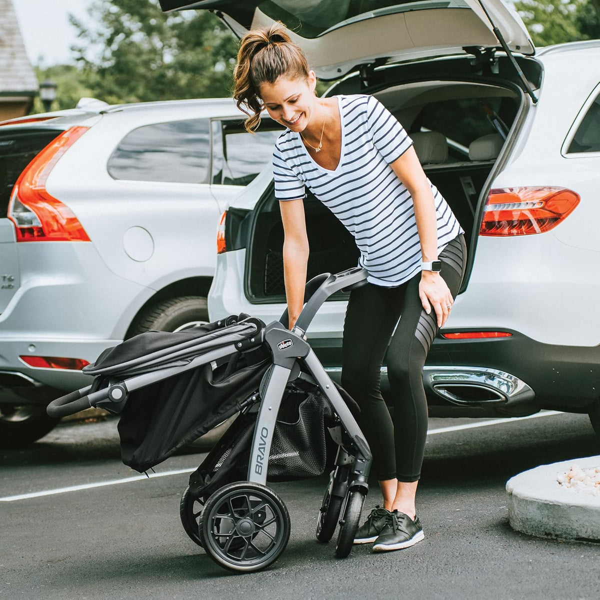 3-in-1 Travel System Stroller with Infant Car Seat and Base, Camden/Black & Grey H679656