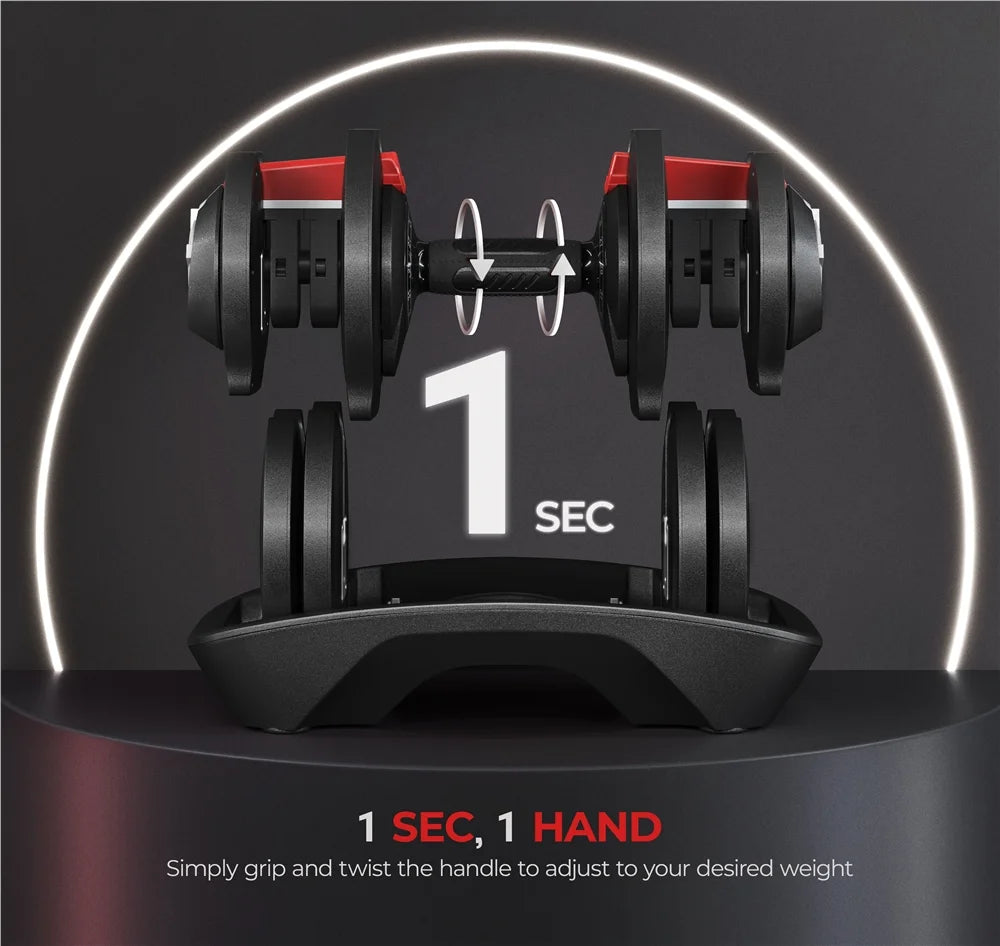 3-40lb 12-in-1 Quick-adjust Dumbbell Weights K627376