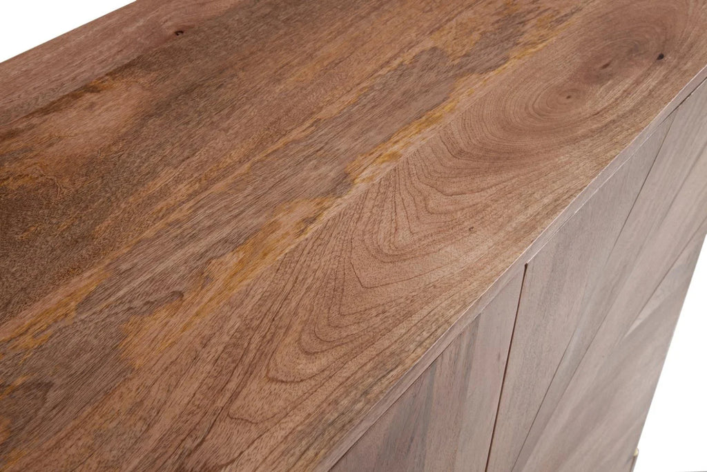 Brown Mango Wood Two Door Cabinet Y293