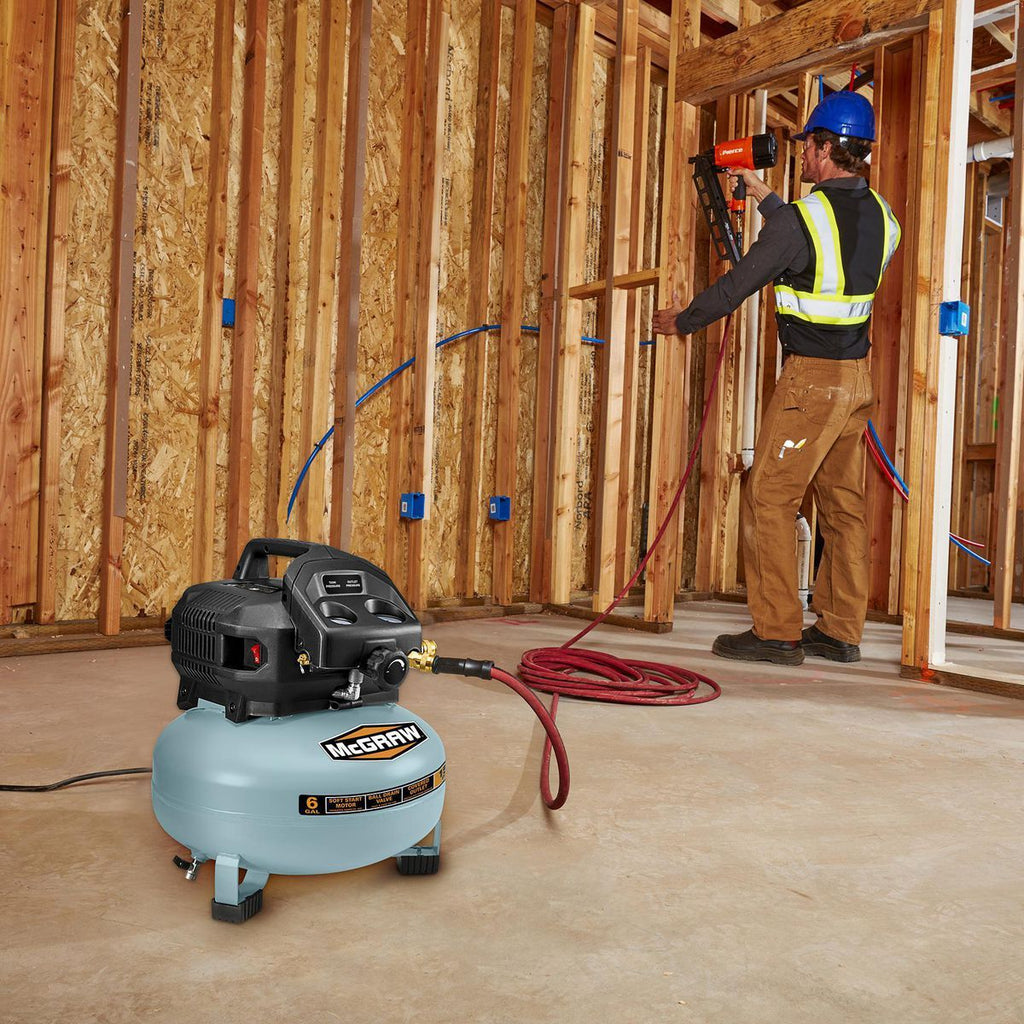 6 Gallon 150 PSI Oil-Free Pancake Air Compressor Q41457