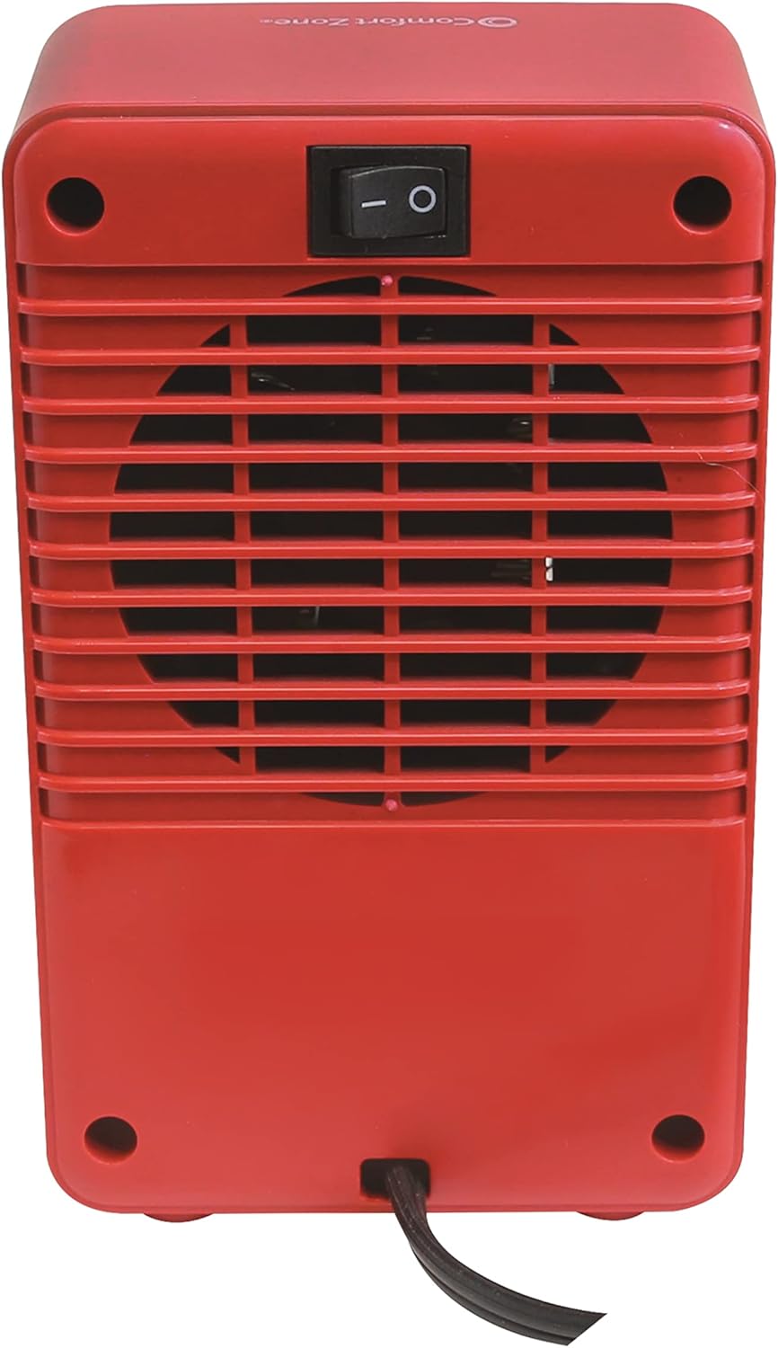 Red 200 Watt Portable Ceramic Desktop Heater A789742
