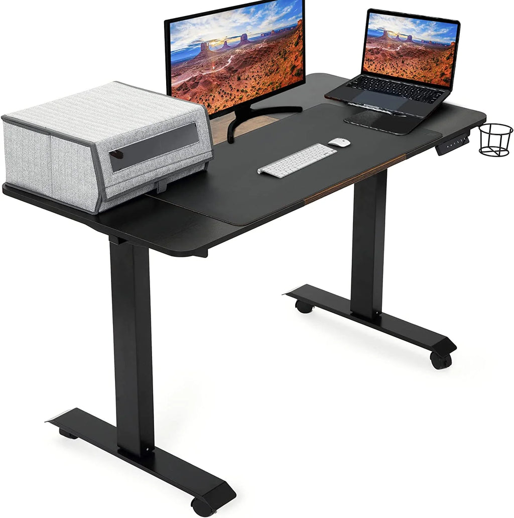 Height Adjustable Electric Standing Desk 48 x 24 Inches Vintage Brown R299192