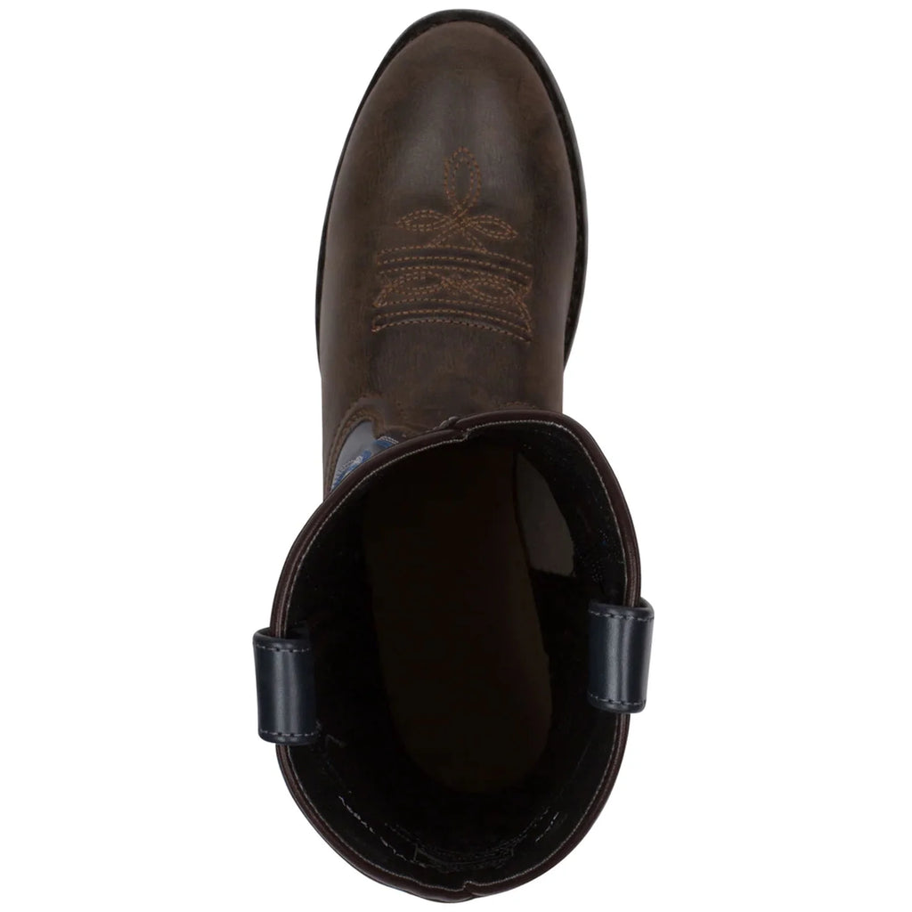 Brown/Navy Kids Western Boots G6214