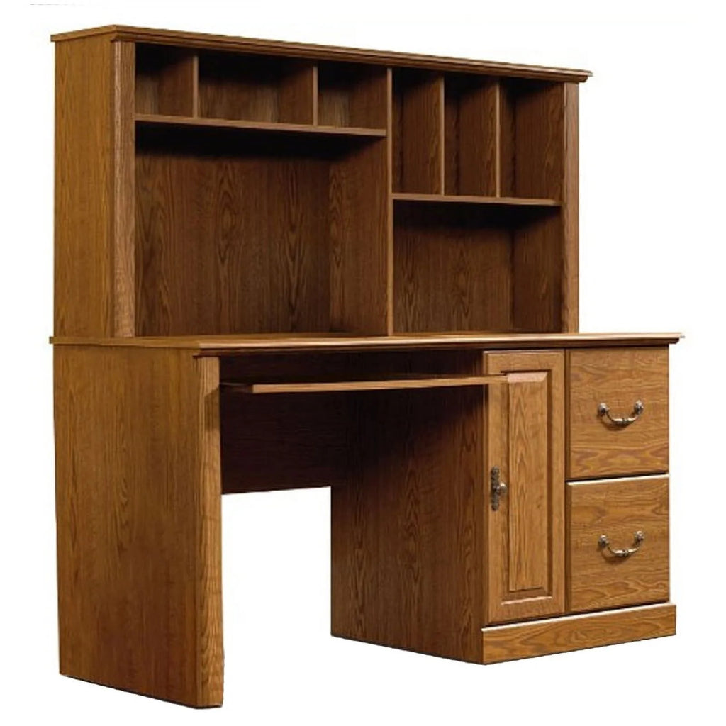 Traditional Wood Computer Desk with Hutch O2884