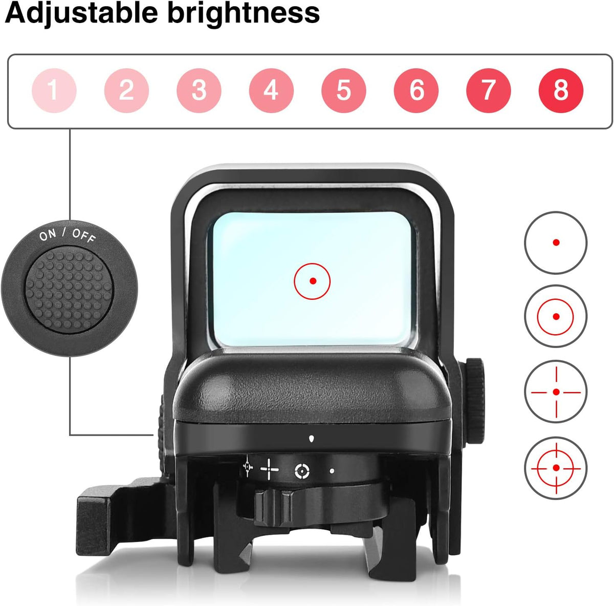 Red Dot Sight with Quick Detach Mount for 20mm Picatinny Rail Pack of 2 B282798