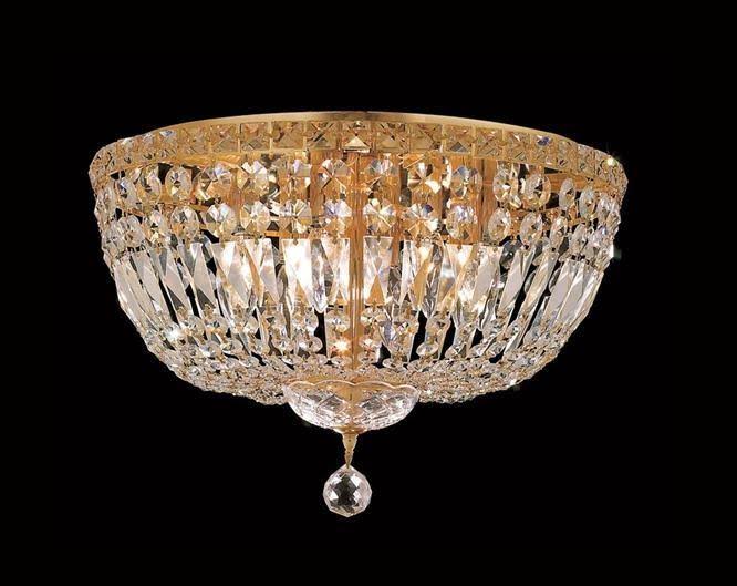 8 Light Gold Flush Mount Crystal Q6242