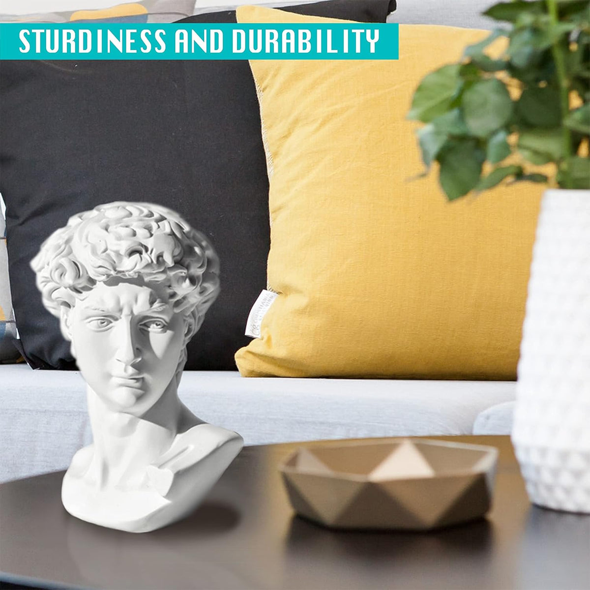 Greek Statue of David Head Bust Sculpture Figurine A369