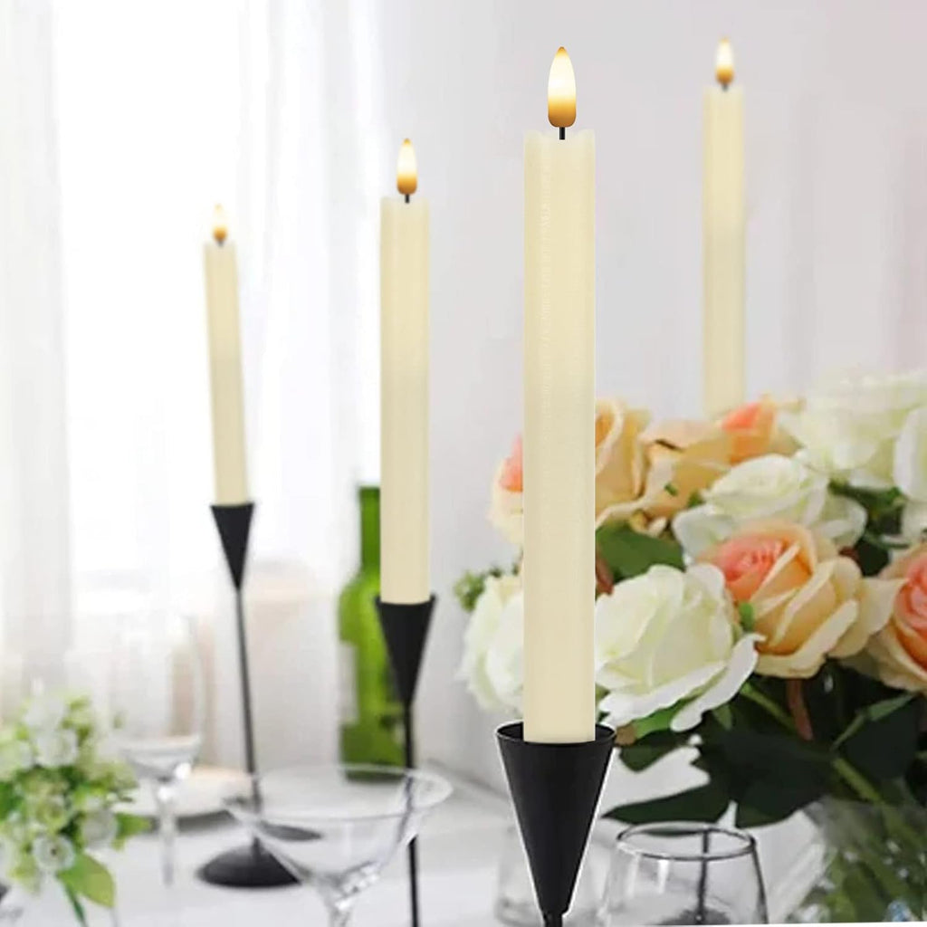 Flameless Taper Candles with Remote and Timer, 6 Pack E2451