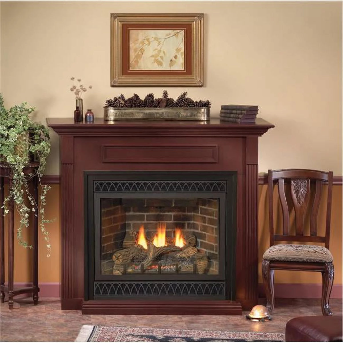 Unfinished Hardwood Cabinet Mantel with Base A434