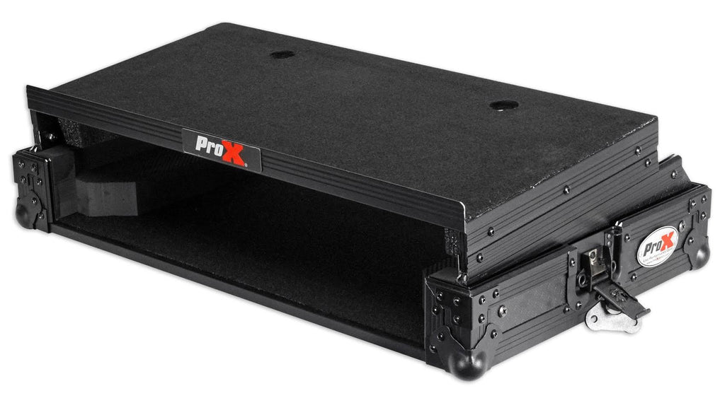 Black Travel Flight Case for Mixtrack Pro 3 with Laptop Shelf K8536