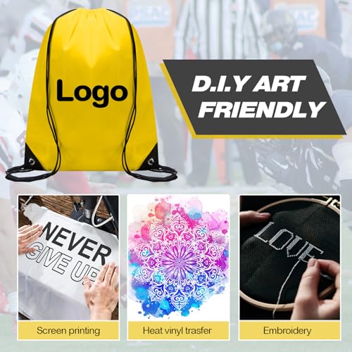 100 Pcs Polyester Drawstring Backpack P23655
