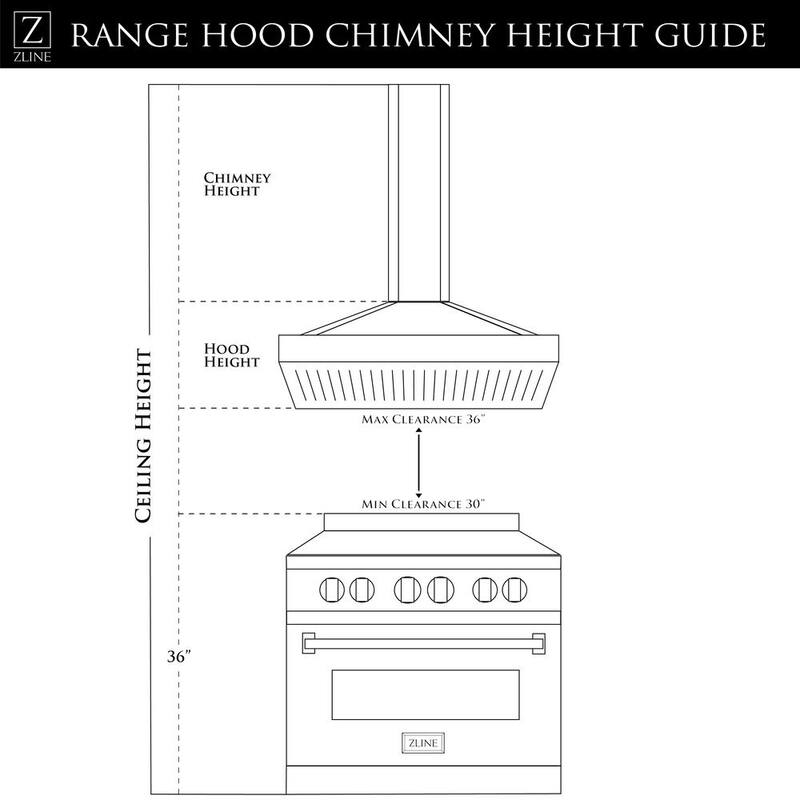 30 in. 400 CFM Convertible Island Mount Range Hood Z470