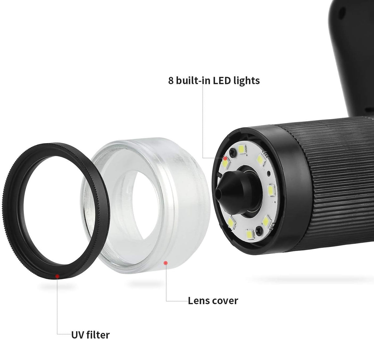 Black 7 inch LCD 1080P Digital Microscope with 200X Magnification M154541