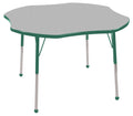 48" Adjustable Clover Activity Table, Grey/Green O866549