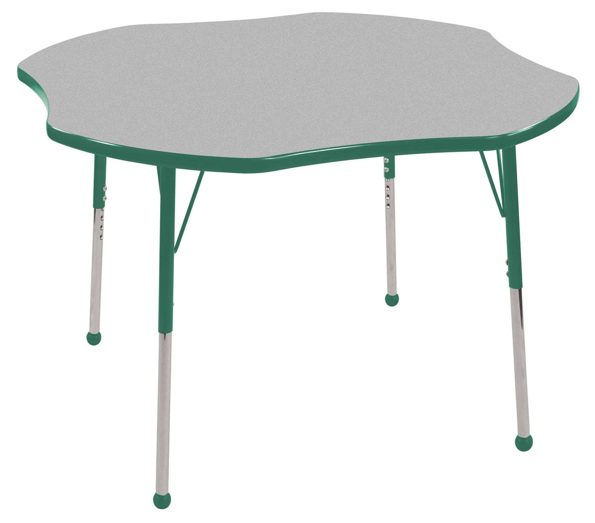 48" Adjustable Clover Activity Table, Grey/Green O866549