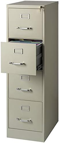 22 Deep 4 Drawer Letter File Cabinet in Putty P104