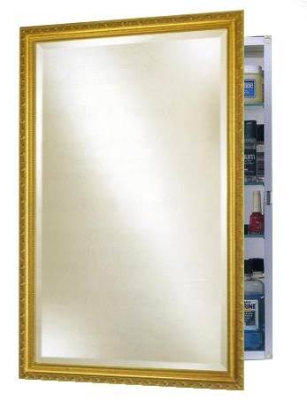 Antique Gold Finish Medicine Cabinet O832