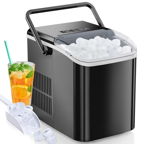 Portable Self-Cleaning Countertop Ice Maker 26.5Lbs/24H Black V957