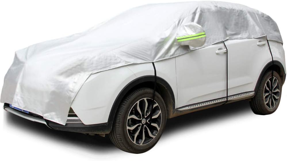 Half Car Cover with Cotton Waterproof Universal Fit Hatchback Length 158'' to 173'' N789610
