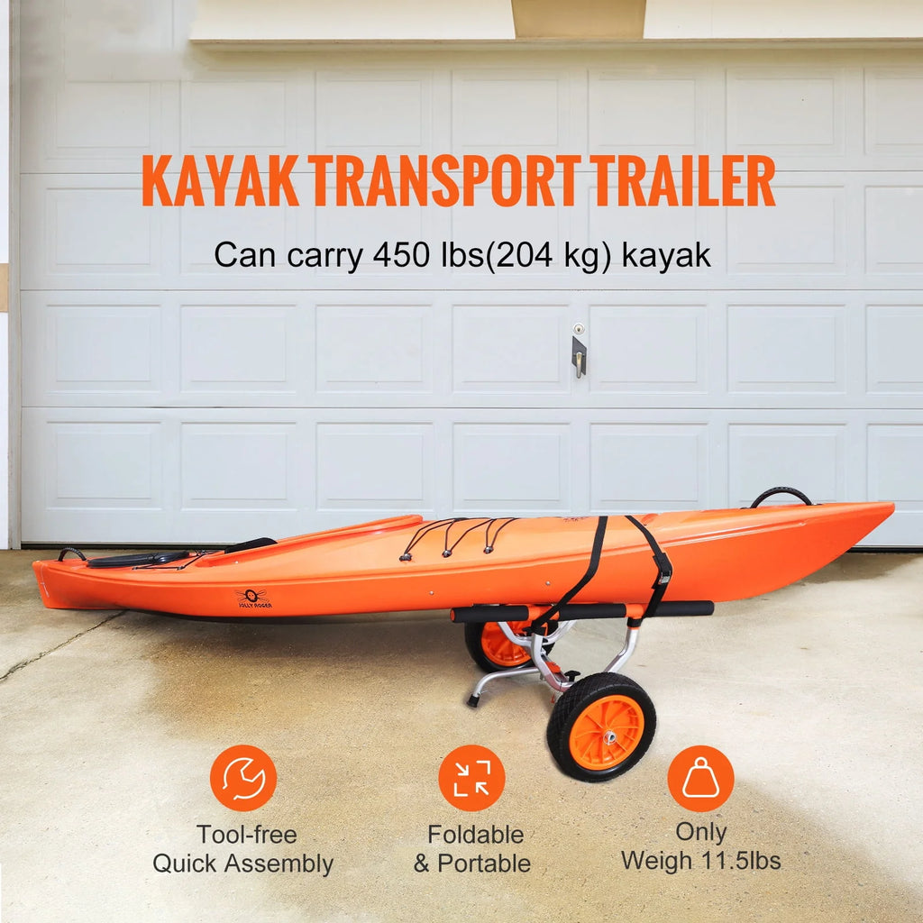 Kayak and Canoe Trolley Cart with 10'' Solid Tires P558