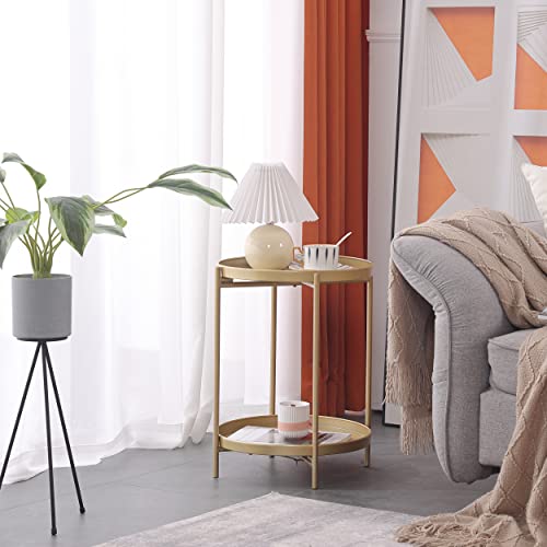 Rattan Nightstand Side Table with Storage O78413