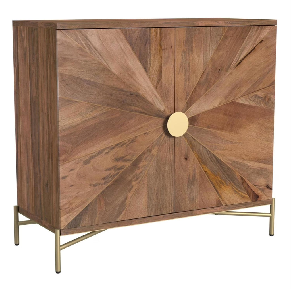 Brown Mango Wood Two Door Cabinet Y293