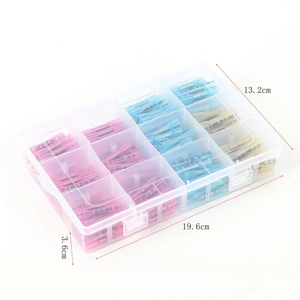 200PCS Insulated Waterproof Heat Shrink Butt Connectors Kit A198