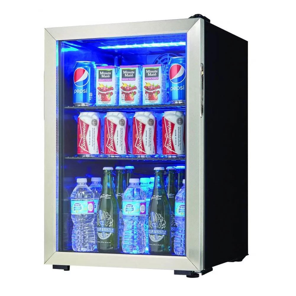 95 Can 2.6 Cu. Ft. Beverage Center Mini Fridge with Glass Door S78481