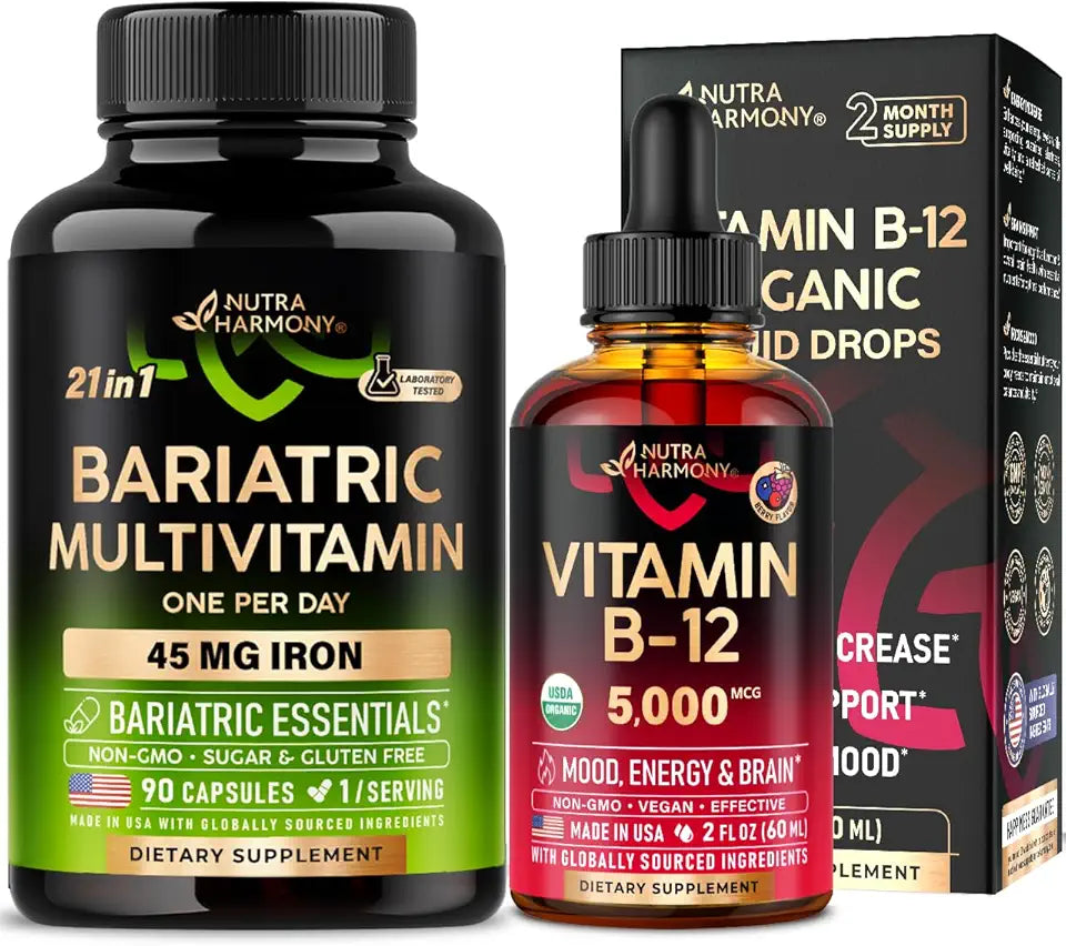 Bariatric Multivitamin Capsules & Organic Vitamin B12 Drops L63619