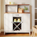 Farmhouse Bar Cabinet with Wine Rack and Goblet Holder O216