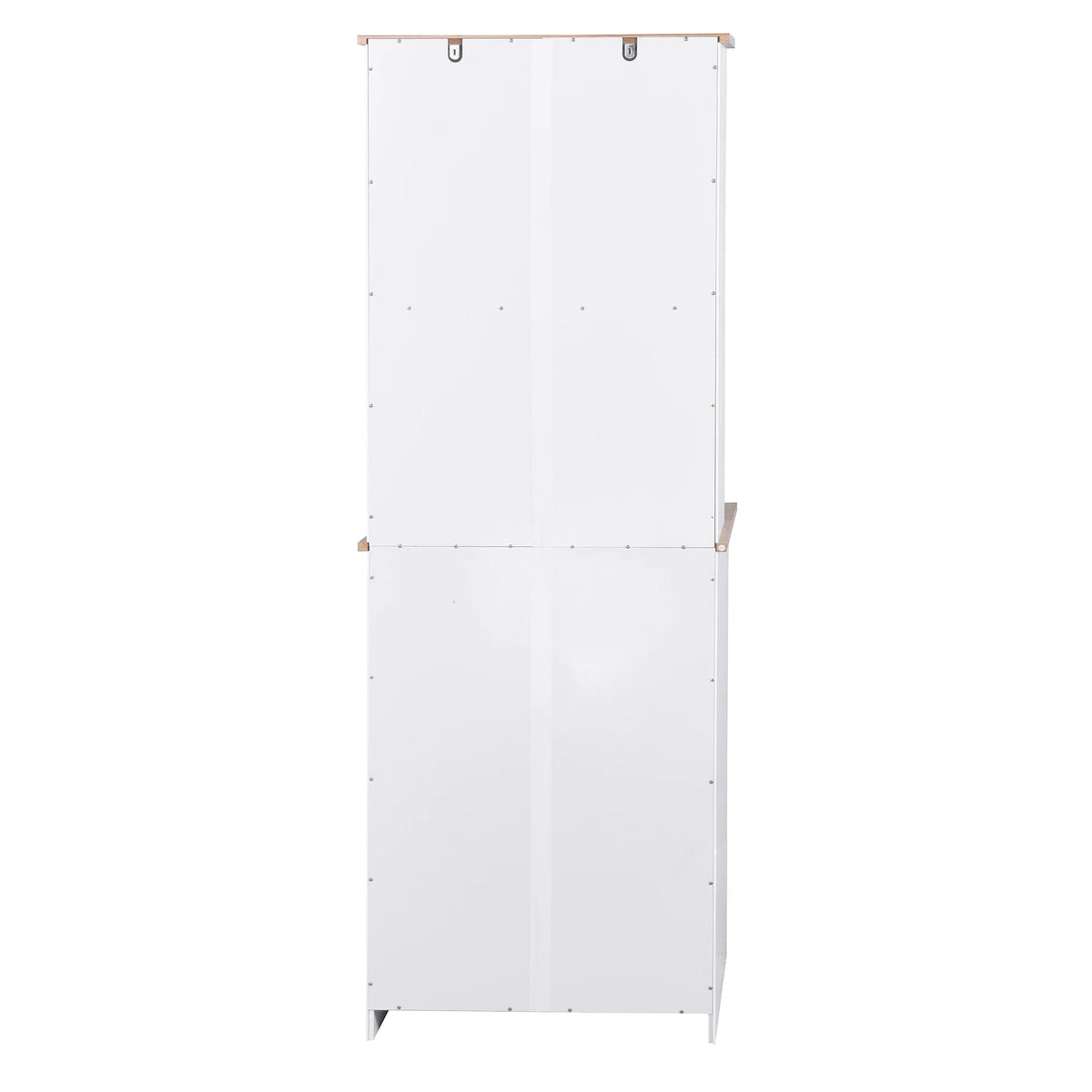 White Tall Wooden Kitchen Cabinet with 2 Drawers I11376