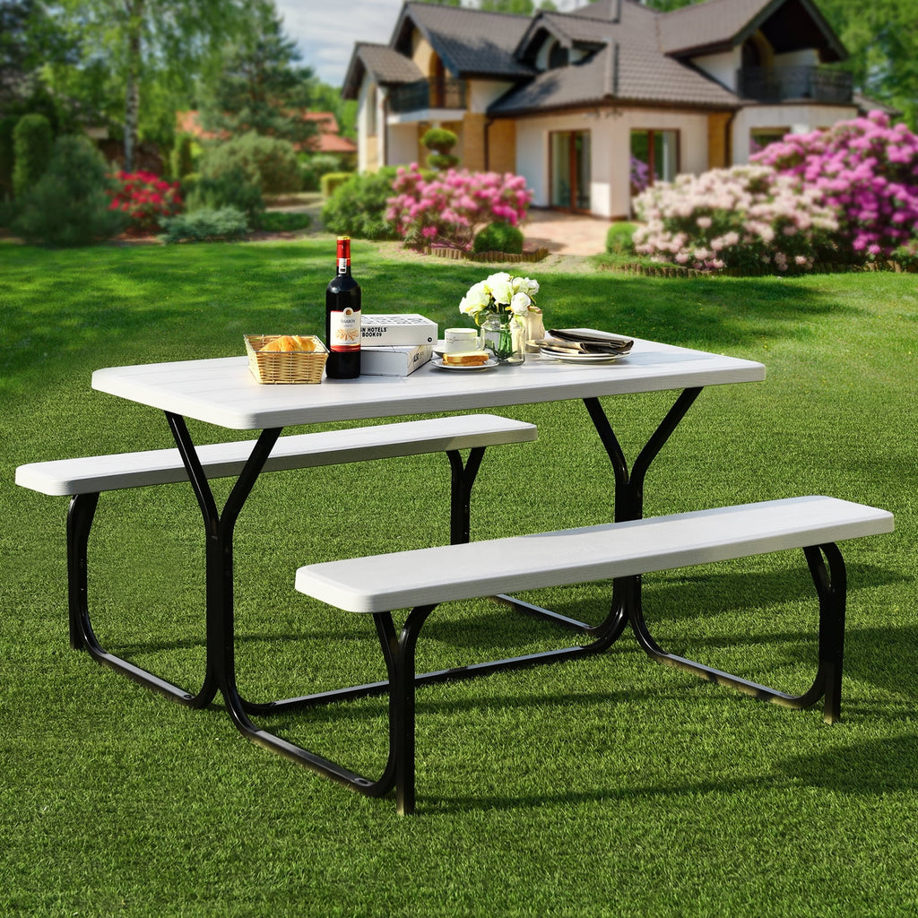 Green Picnic Table Bench Set L1145