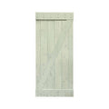 Sage Green 42-in x 84-in Solid Core Stained Pine Wood Single Barn Door N5307