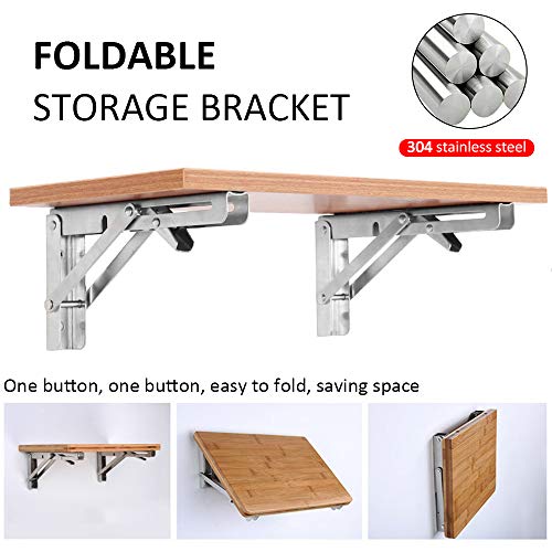 Folding Shelf Brackets Heavy Duty Stainless Steel G8738