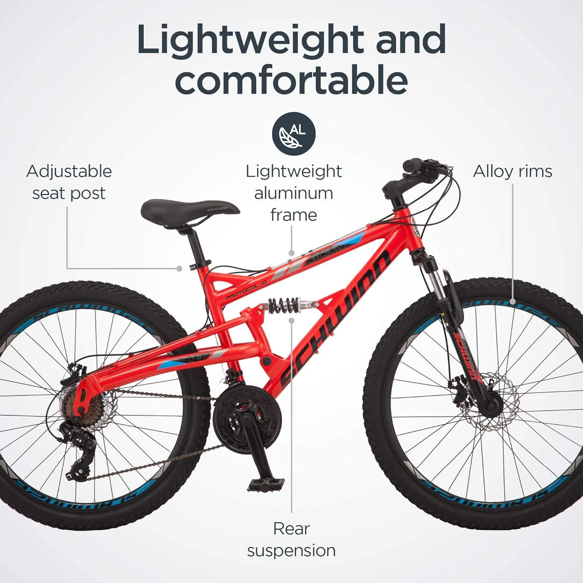 26 In. Wheels 24-Speed Aluminum Full Suspension Mountain Bike X8716